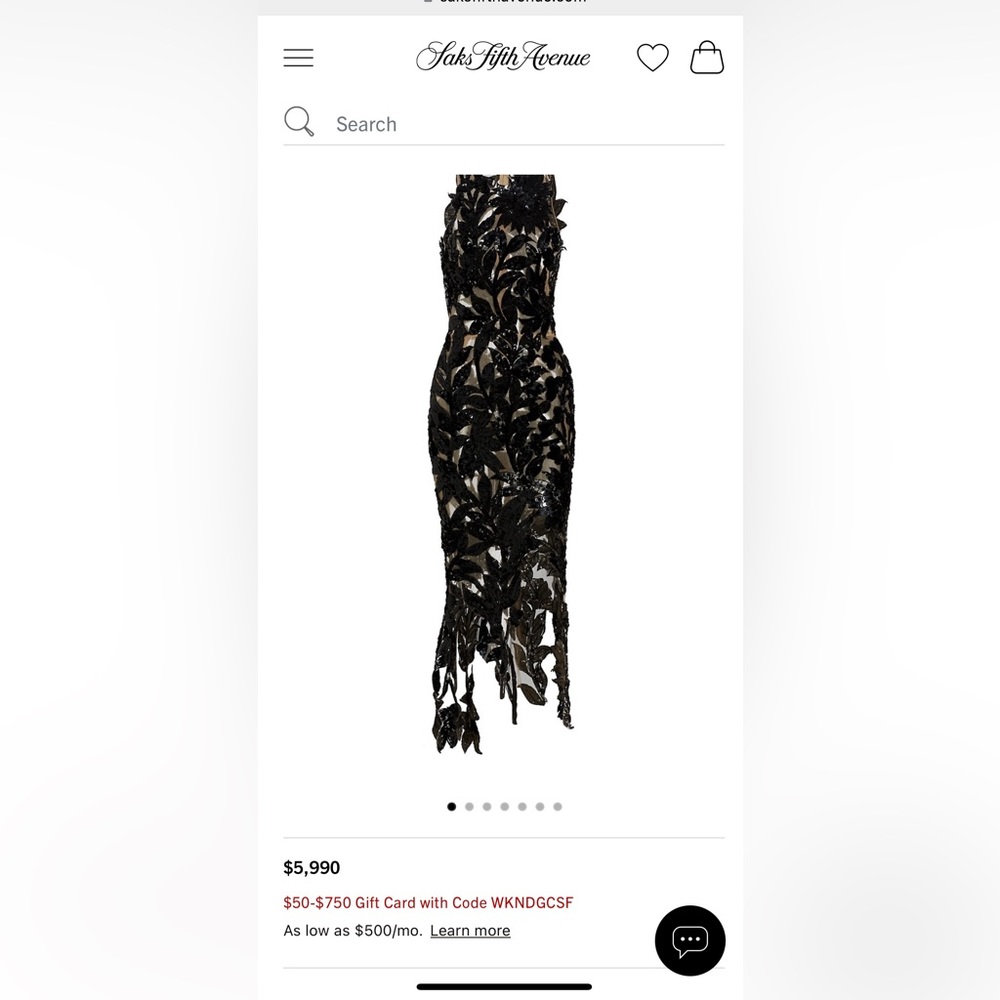 Oscar de la Renta Sleeveless Sequin-Embellished Dress size 6